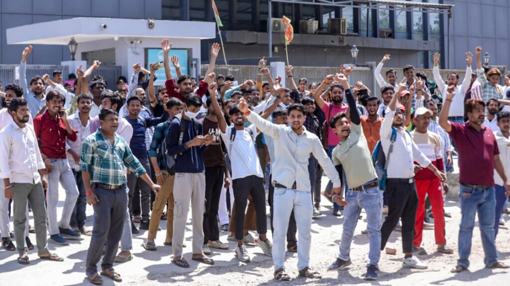 Workers' protest over wage hike: Noida